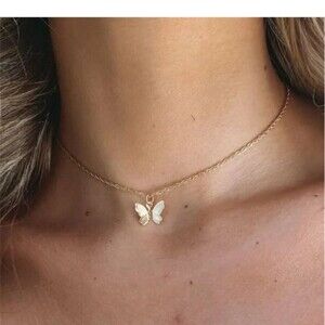 HOST PICK FEB.12 Gold Plated Butterfly Choker Necklace
